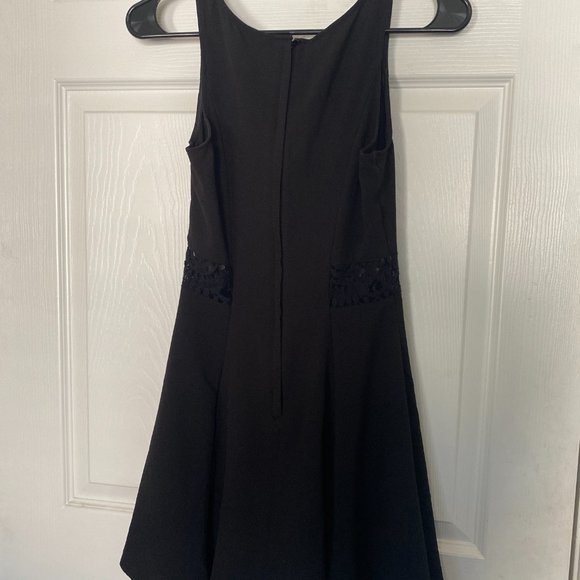 Black Halter Dress with Lace Mid - Picture 6 of 6